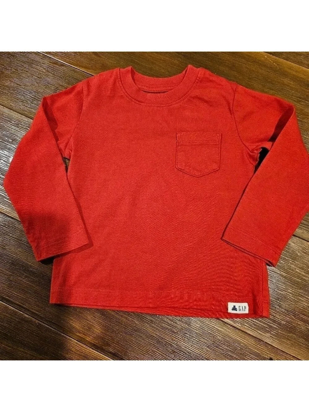 CLEARANCE! GAP KID'S RED SOFT KNIT LONG SLEEVED T-SHIRT SIZE 2T